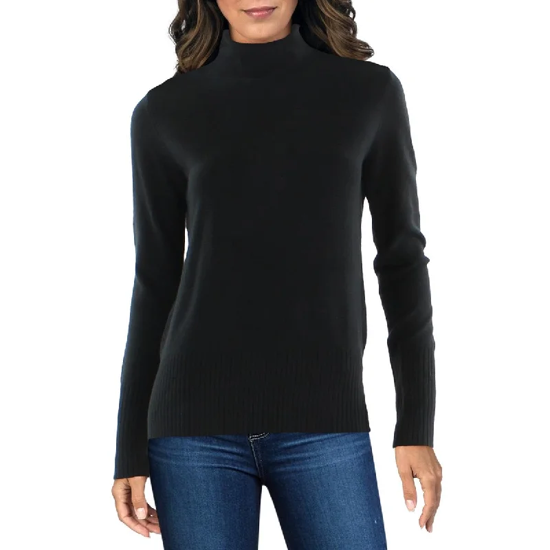 French Connection Womens Funnel Neck Ribbed Trim Funnel-Neck Sweater