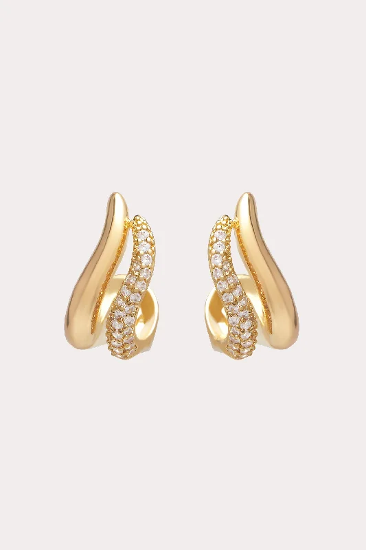 Brixton Pave Earring - Gold